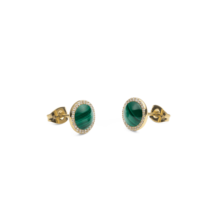 Daniel Wellington Audrey Earrings Malachite Gold