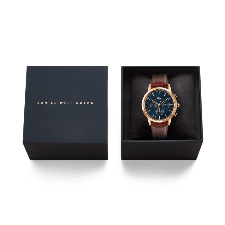 Daniel Wellington Iconic Chronog 42 Mawes Rose Gold & Arctic Sunray Watch