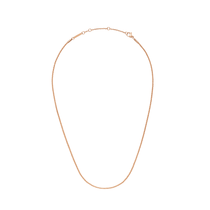 Elan Twisted Chain Necklace Short Rose Gold