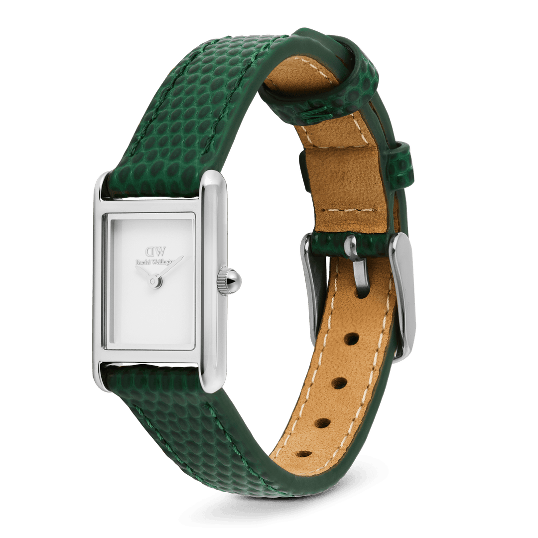 Daniel Wellington Bound Mini Green Lizard Silver | The Jewellery Boutique