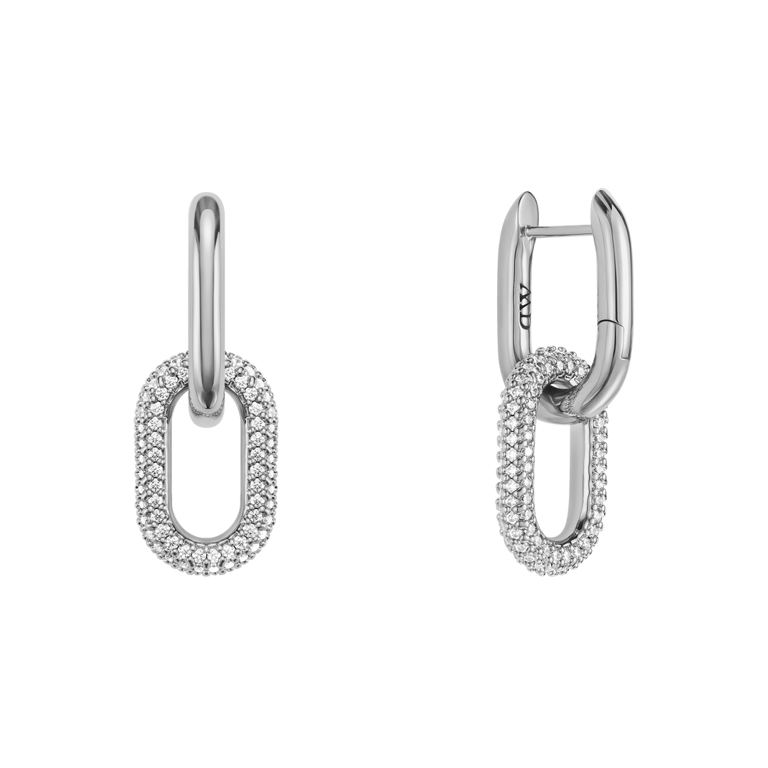 Crystal Link Earrings S