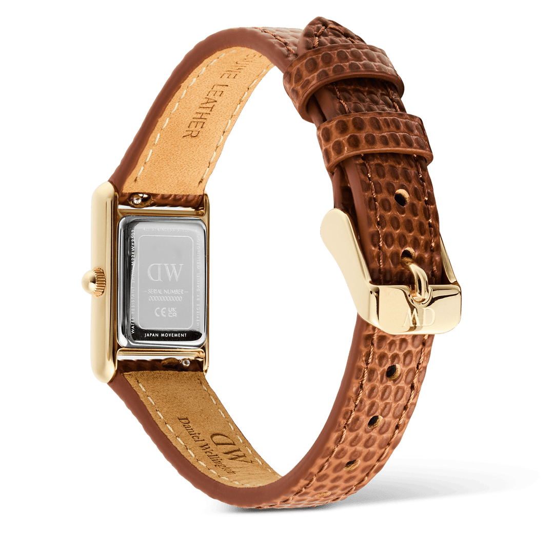 Daniel Wellington Bound Mini Light Brown Lizard Gold | The Jewellery Boutique