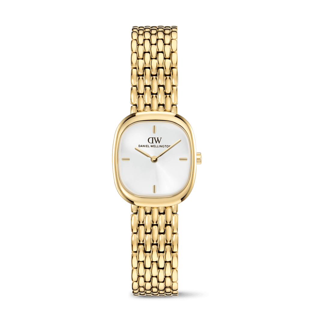 Daniel Wellington Corta White Grain-Link Gold