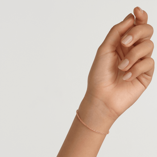 Daniel Wellington Elan Twisted Chain Bracelet Rose Gold