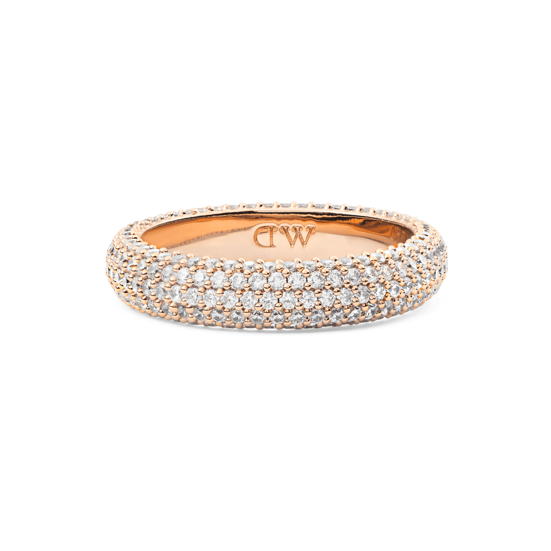 Pave Ring Rose Gold 5 mm