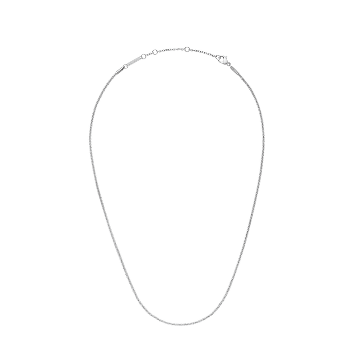 Elan Twisted Chain Necklace Short Silver