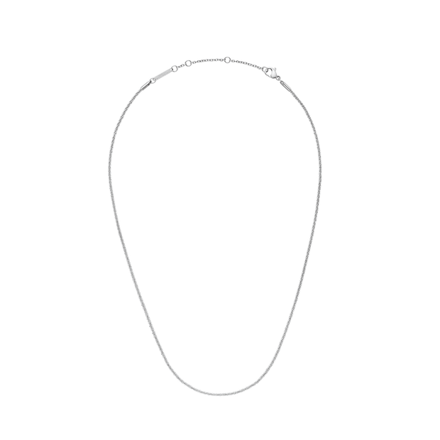 Daniel Wellington Elan Twisted Chain Necklace Short Silver