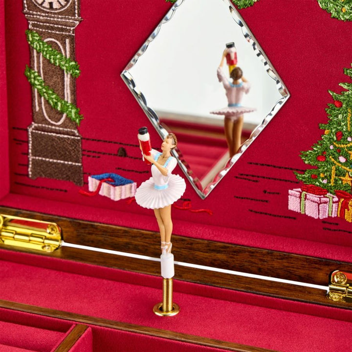 Ballet Musical Jewellery Box - Nutcracker Walnut Wood