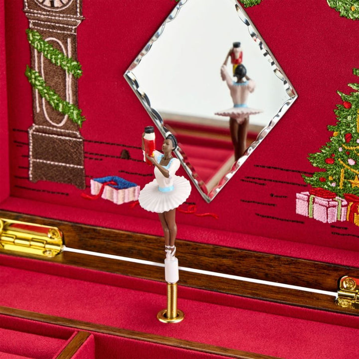 Ballet Musical Jewellery Box - Nutcracker Walnut Wood
