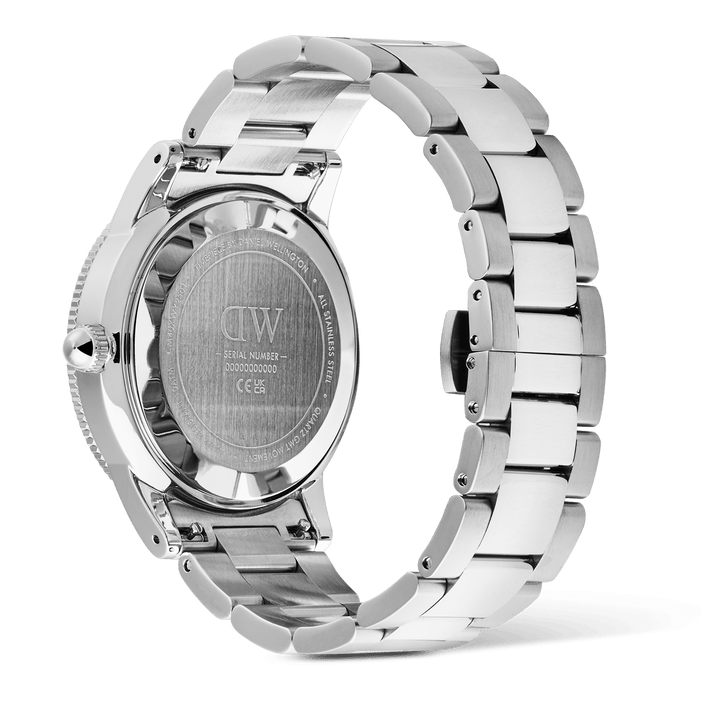 Daniel Wellington Iconic GMT Link Brushed Bezel Silver | The Jewellery Boutique