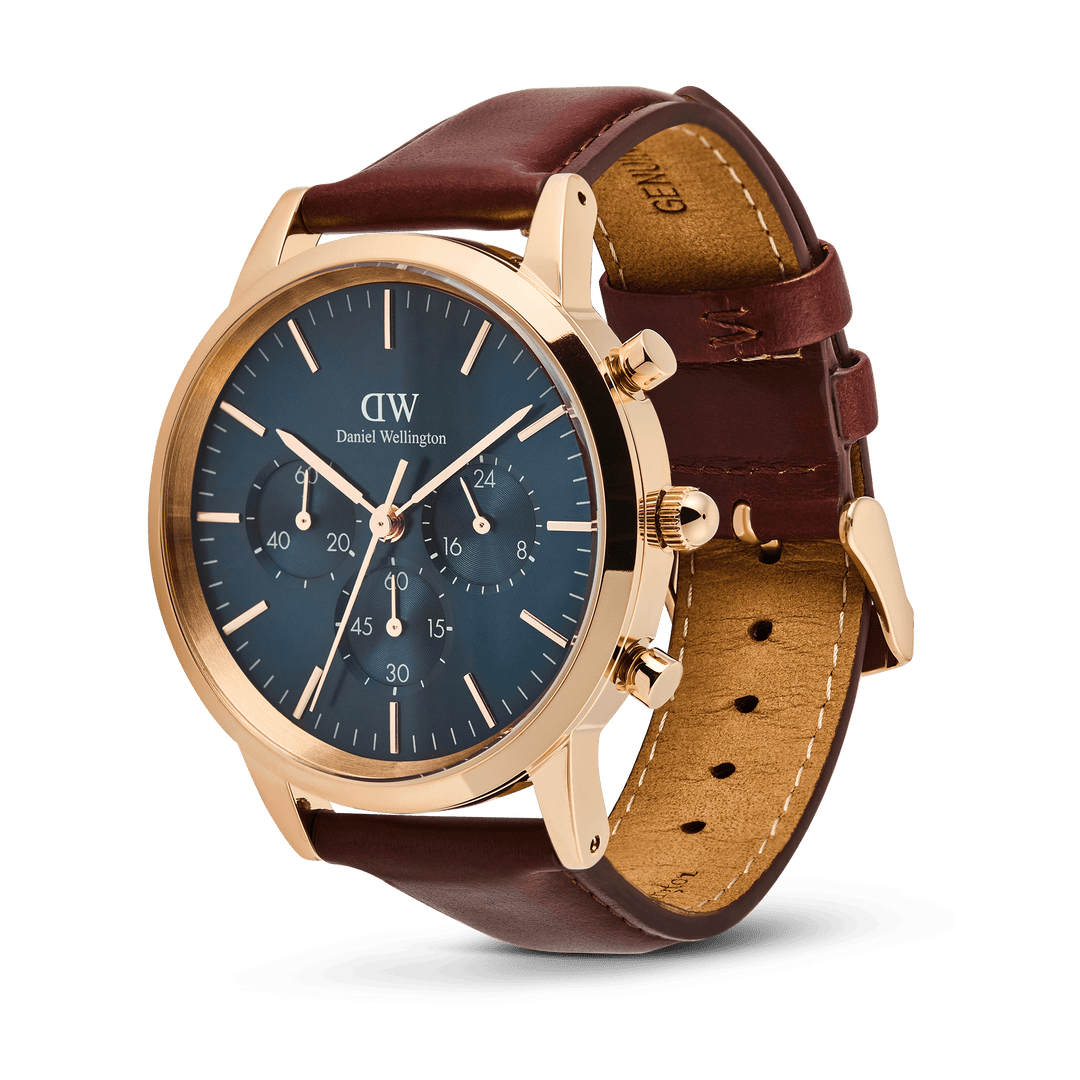 Daniel Wellington Iconic Chronog 42 Mawes Rose Gold & Arctic Sunray Watch