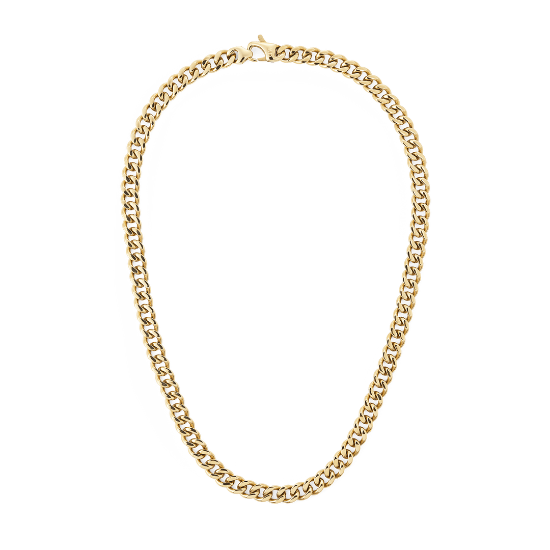 Ellipse Cuban Chain Necklace Gold
