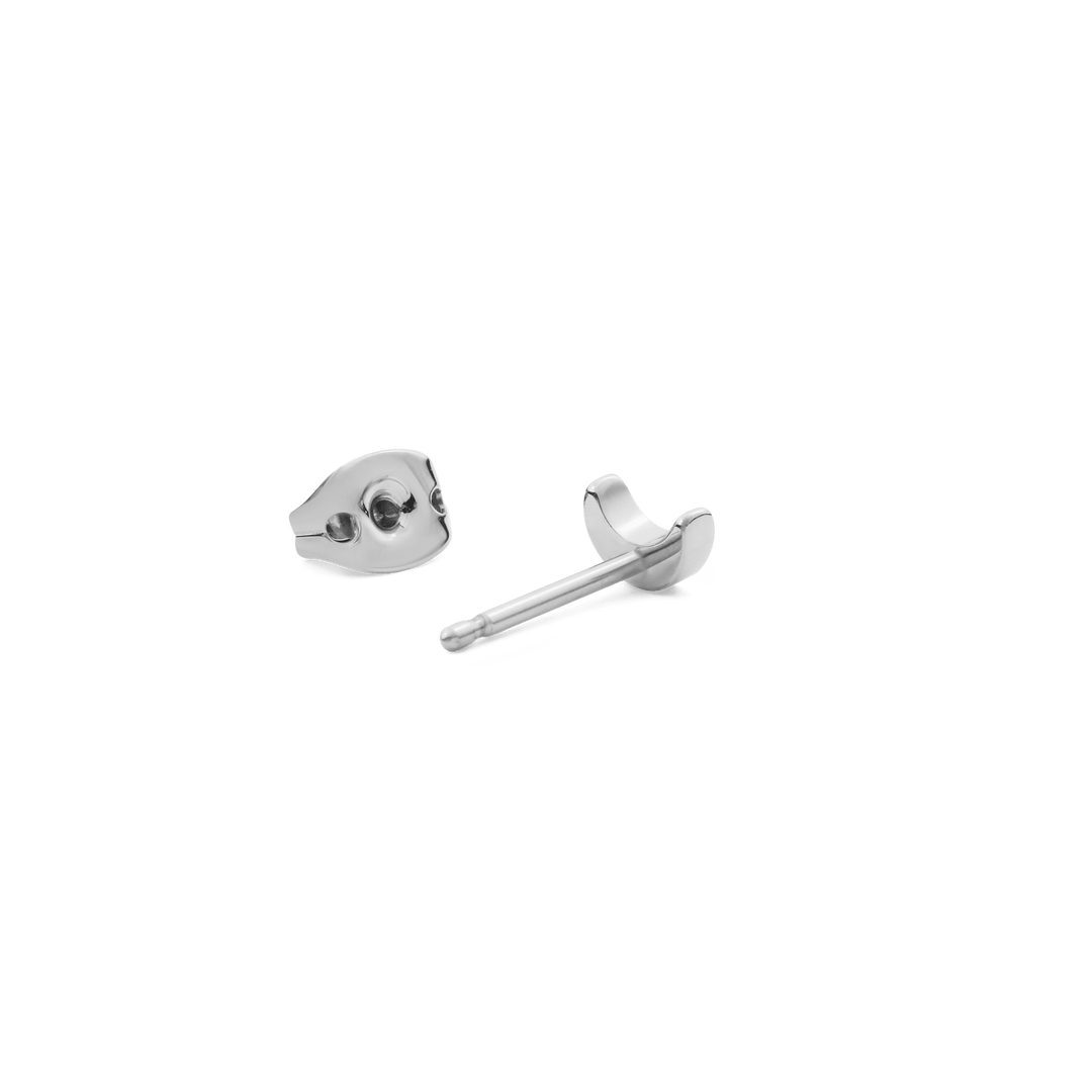 Moon Single Stud Silver