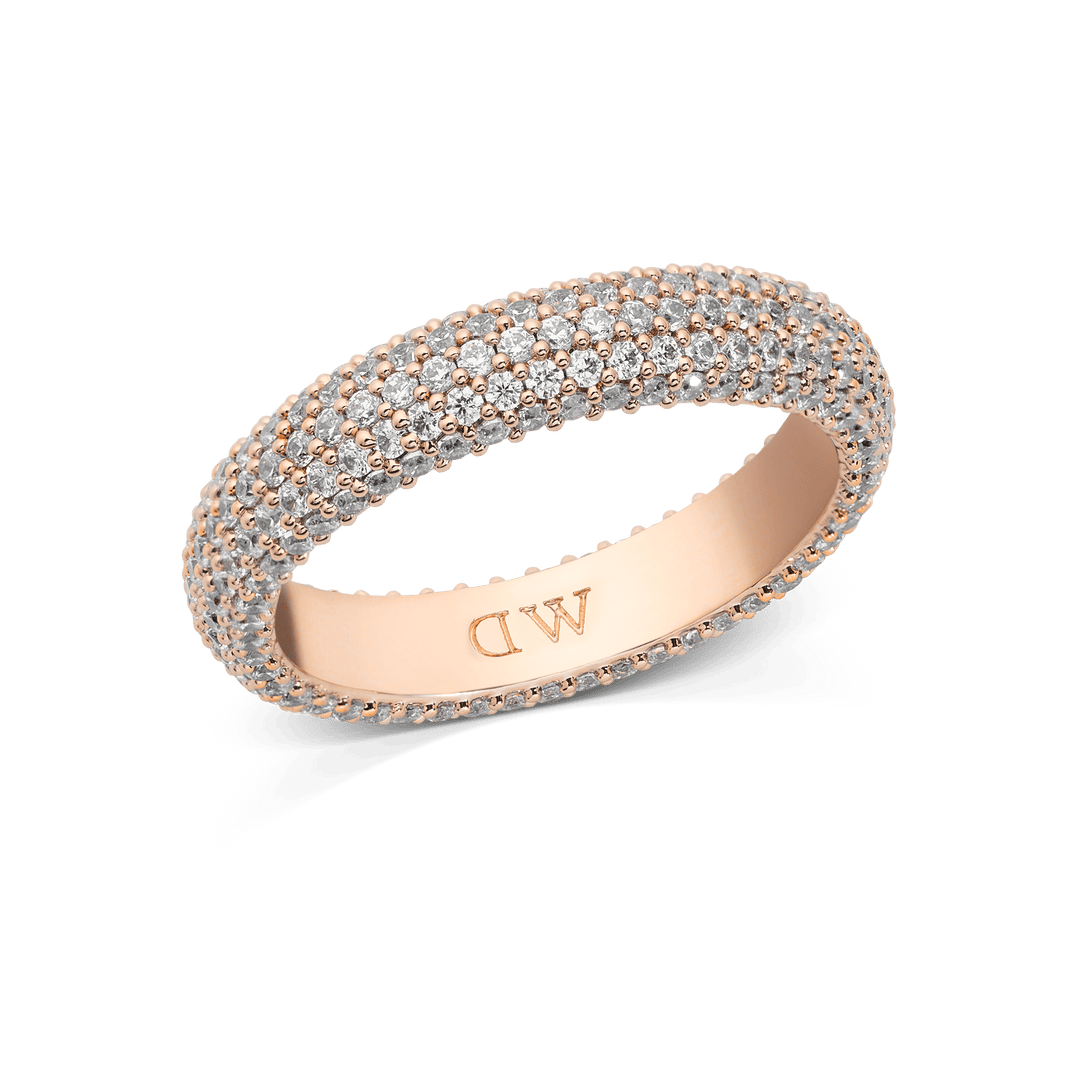 Pave Ring Rose Gold 5 mm