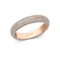 Pave Ring Rose Gold 5 mm