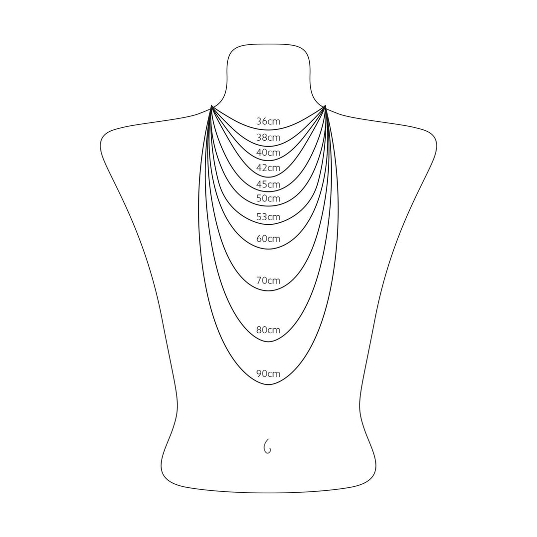 Necklace with letter pendant G and white zirconia - silver
