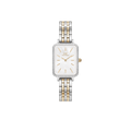 Daniel Wellington Quadro 20x26 Bezel 5-Link White Mother of Pearl Two-Tone Gold & Silver Watch