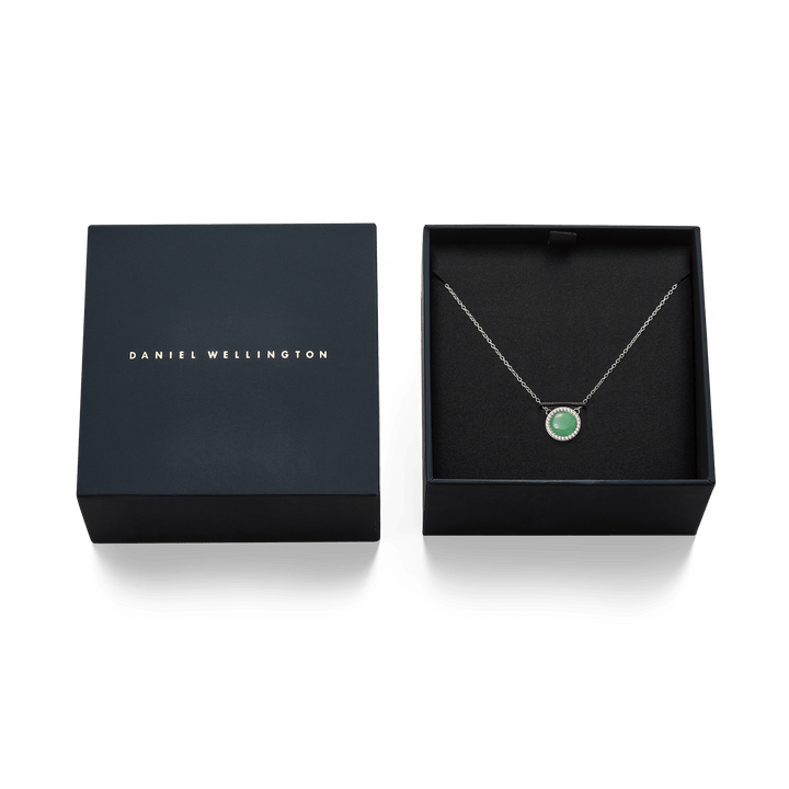 Audrey Necklace Jade Silver