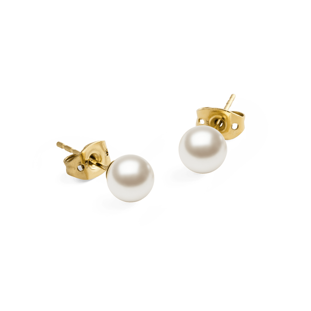 Daniel Wellington Pearl Stud Earring Gold | The Jewellery Boutique