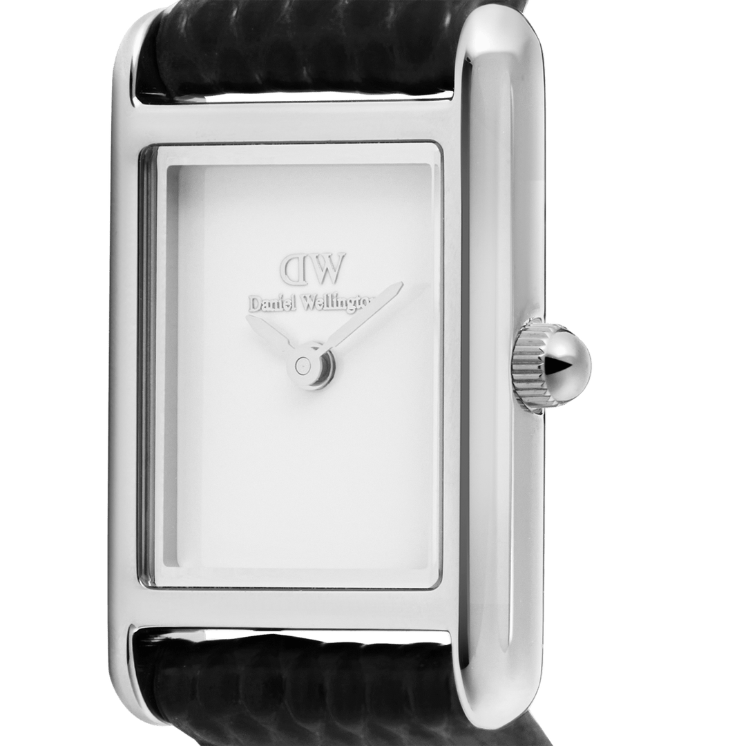 Daniel Wellington Bound Mini Black Lizard Silver | The Jewellery Boutique