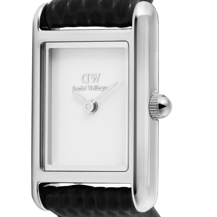 Daniel Wellington Bound Mini Black Lizard Silver | The Jewellery Boutique
