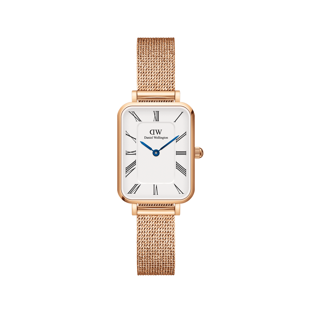 Daniel Wellington Quadro Roman Numerals 20x26 Melrose RG White Watch