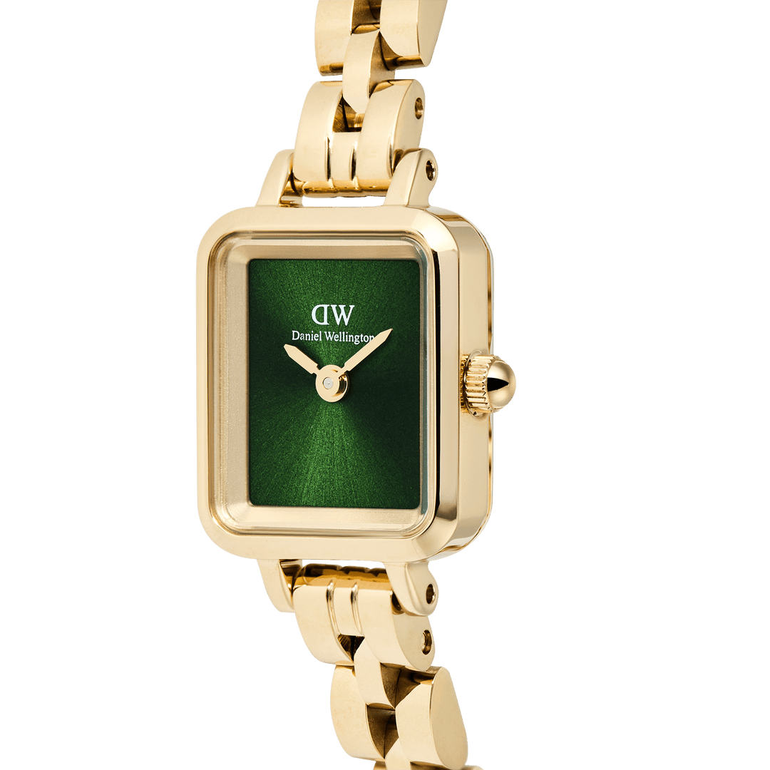 Daniel Wellington Quadro Mini Arch 3-link Emerald Sunray Gold