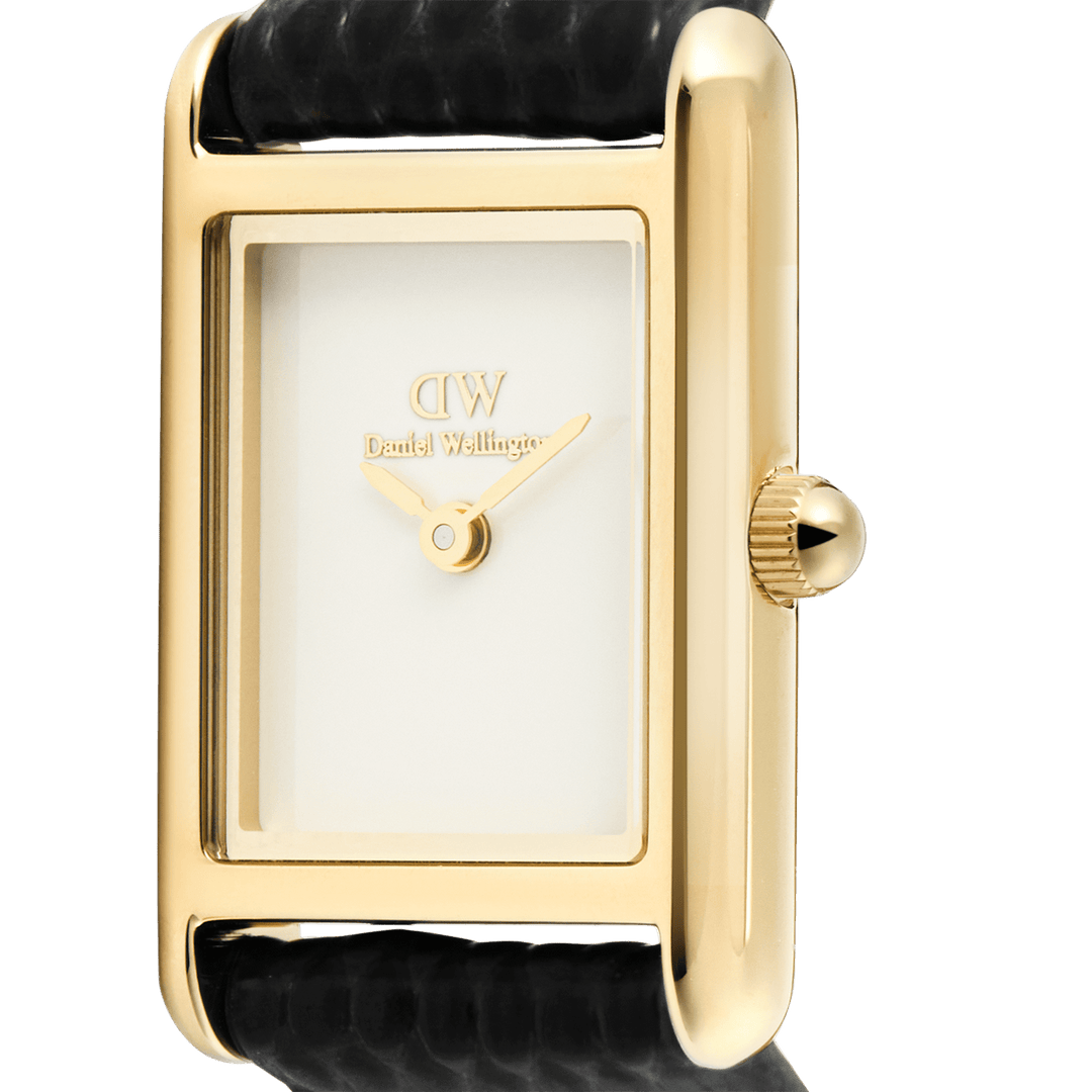 Daniel Wellington Bound Mini Black Lizard Gold | The Jewellery Boutique