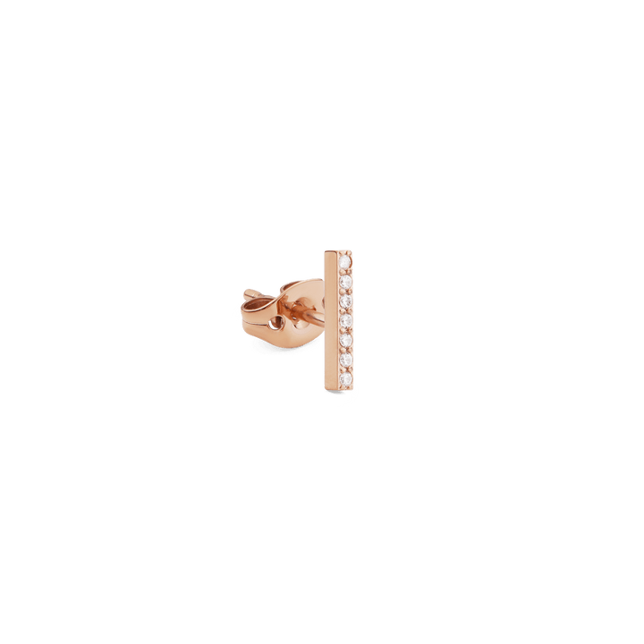 Crystal Bar Single Stud Rose Gold