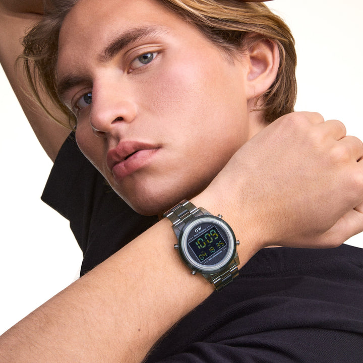 Retro Digital Dark Green Watch