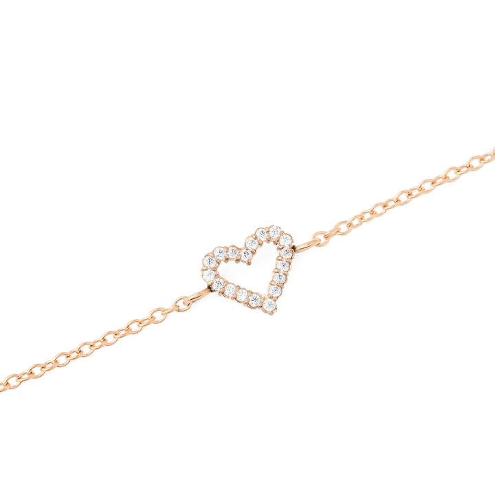 Mirelle Heart Bracelet Rose Gold