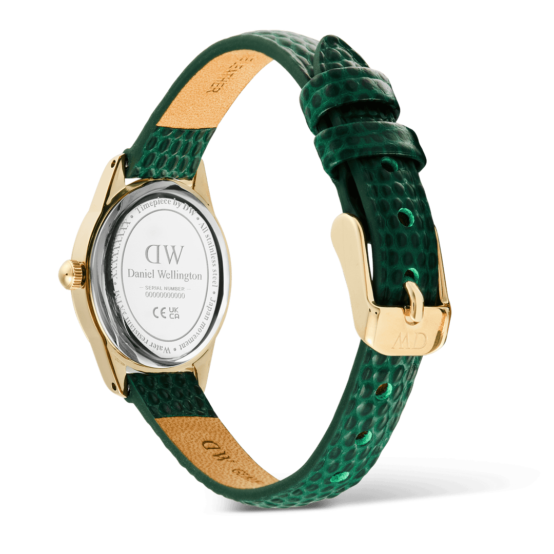 Daniel Wellington Ophelia Mini Green Lizard White GuillochÃ© Gold | The Jewellery Boutique