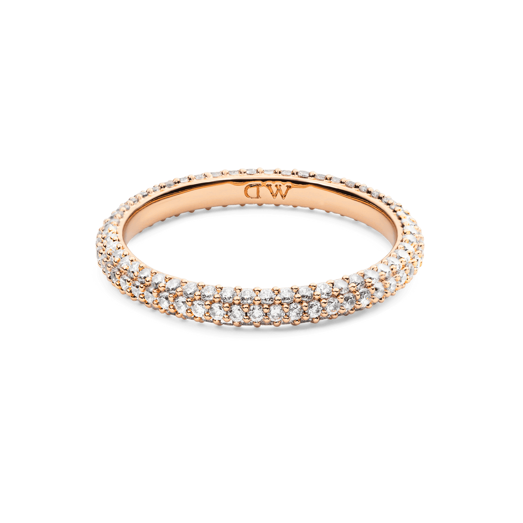 Pave Ring Rose Gold 3 mm