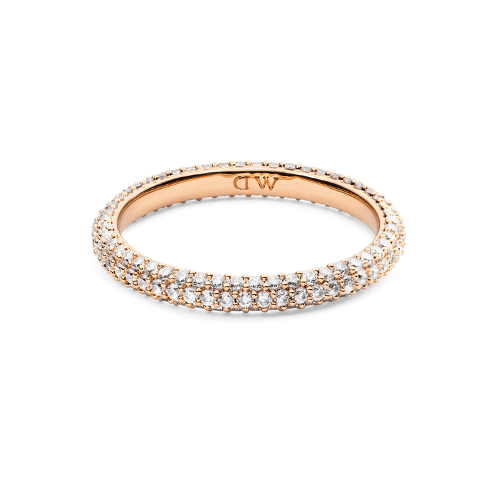 Pave Ring Rose Gold 3 mm