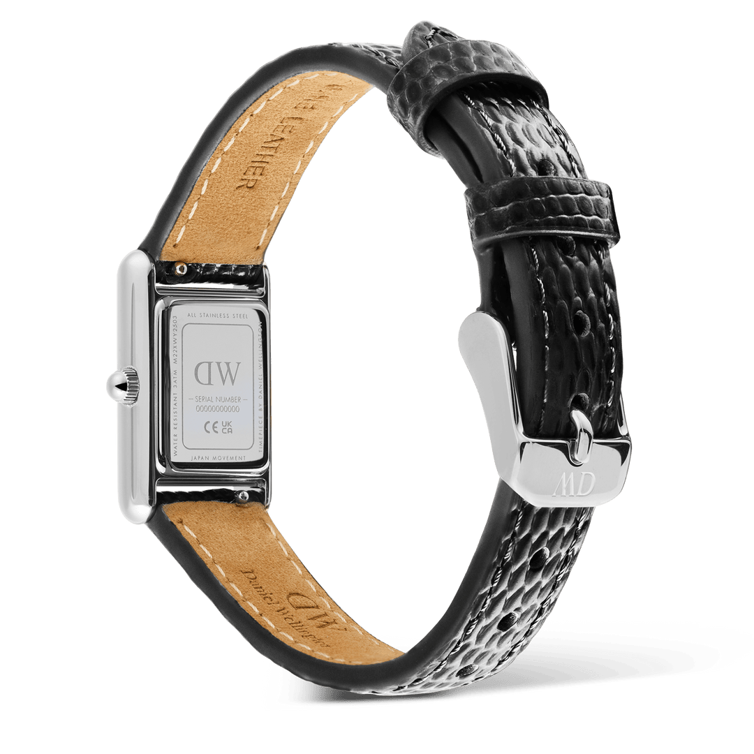 Daniel Wellington Bound Mini Black Lizard Silver | The Jewellery Boutique
