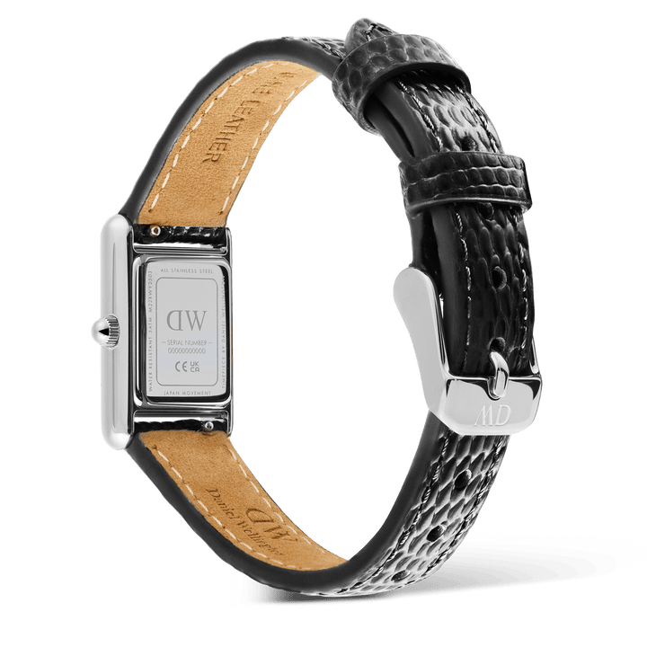 Daniel Wellington Bound Mini Black Lizard Silver | The Jewellery Boutique