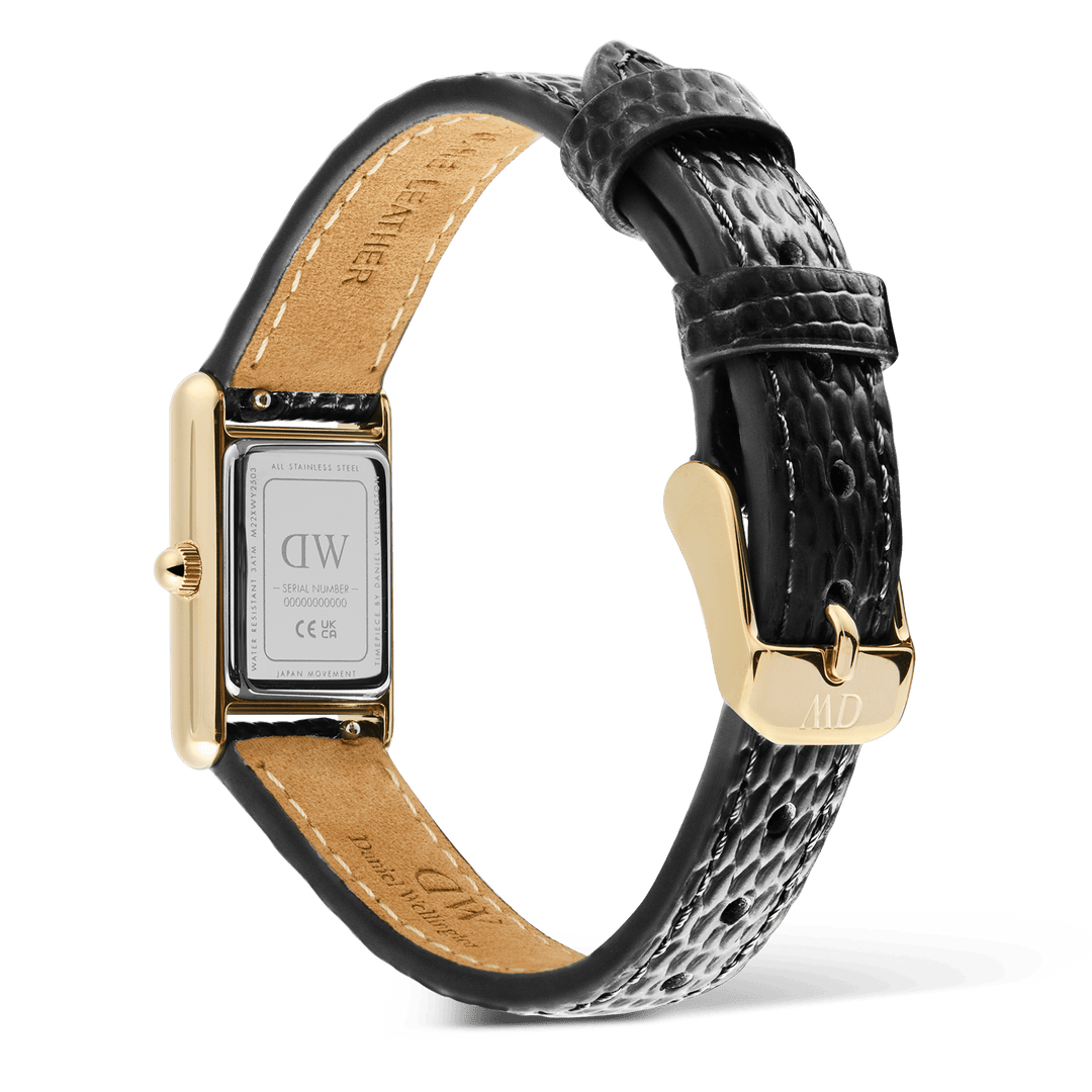 Daniel Wellington Bound Mini Black Lizard Gold | The Jewellery Boutique