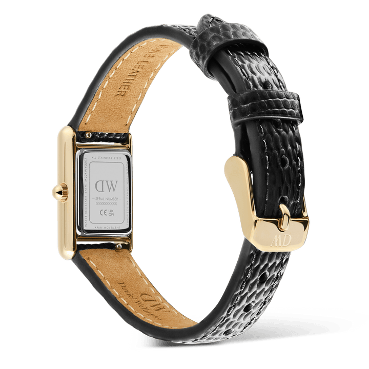Daniel Wellington Bound Mini Black Lizard Gold | The Jewellery Boutique