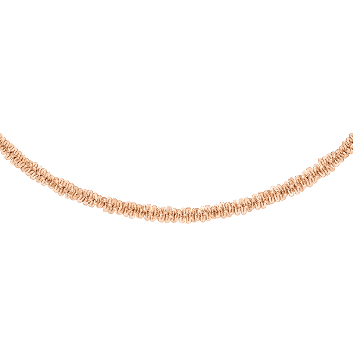 Daniel Wellington Elan Twisted Chain Necklace Short Rose Gold