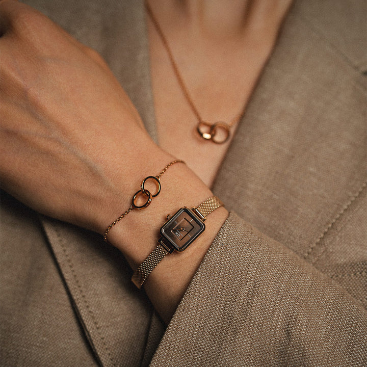 Daniel Wellington Quadro Mini Melrose Amber Watch