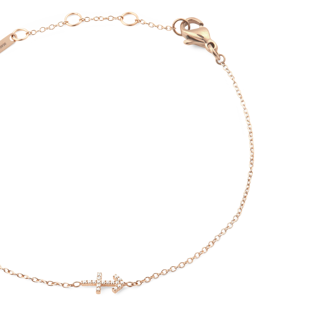 Crystal Zodiac Chain Bracelet Rose Gold