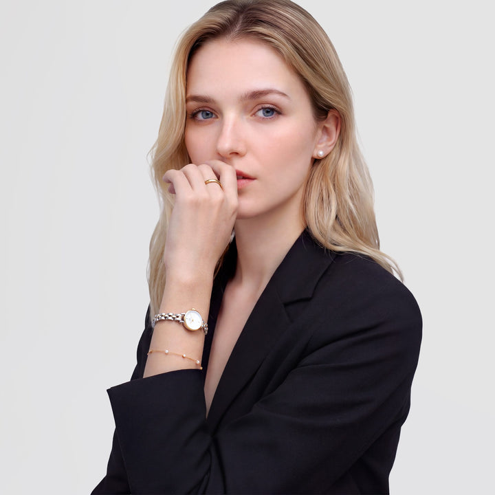 Daniel Wellington Pearl Stud Earring Gold | The Jewellery Boutique