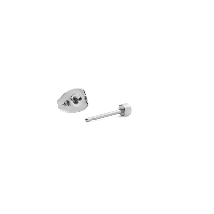Crystal Single Stud Silver