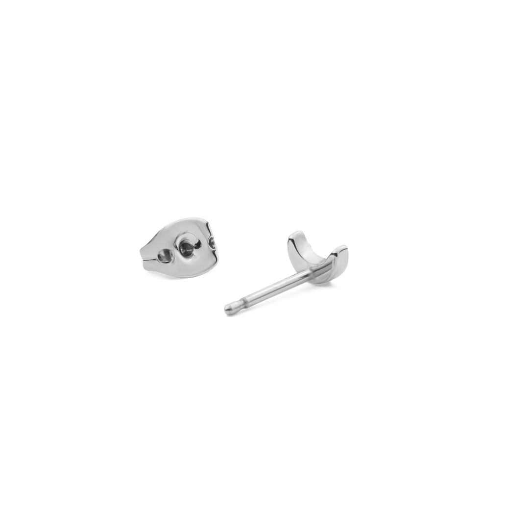 Crystal Moon Single Stud Silver