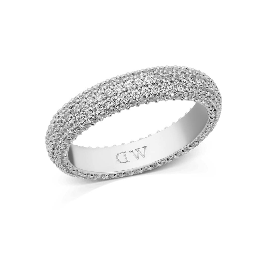 Pave Ring Silver 5 mm