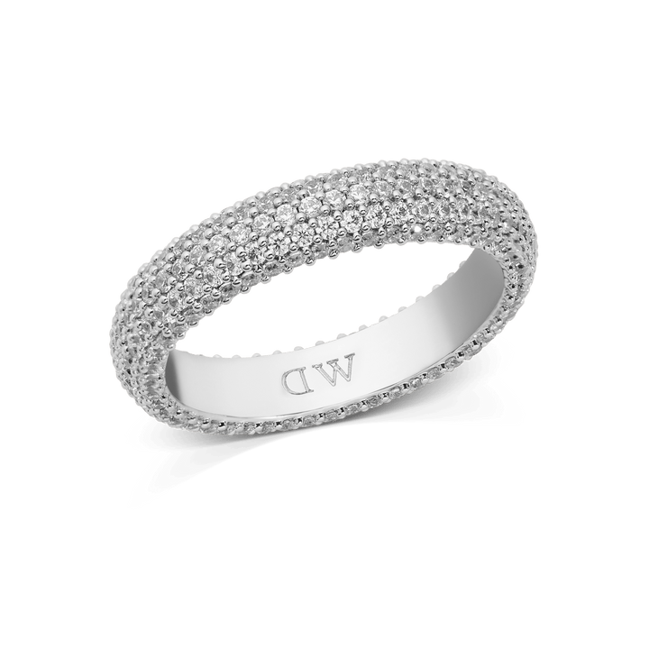 Pave Ring Silver 5 mm