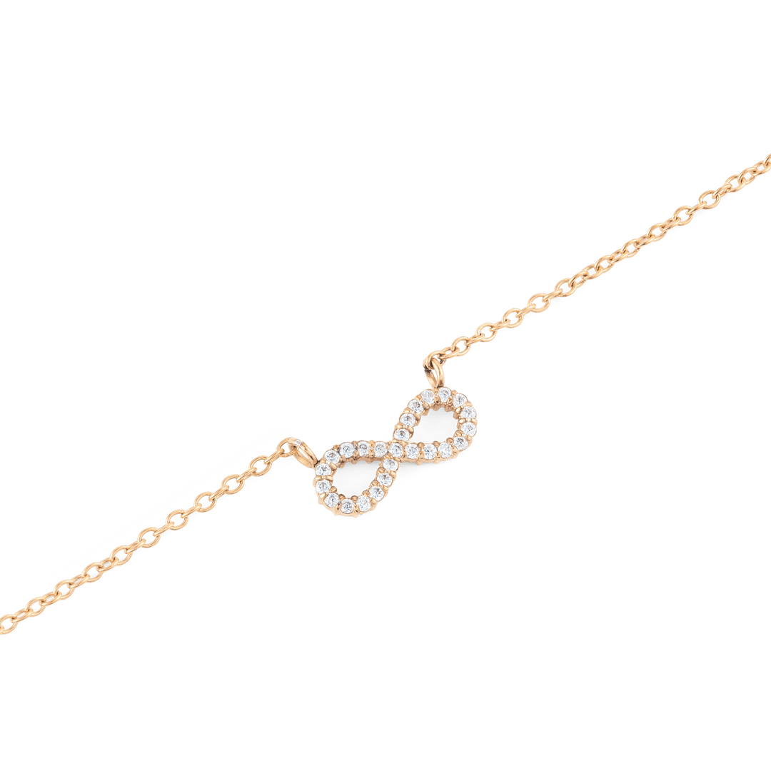Mirelle Infinity Necklace Rose Gold