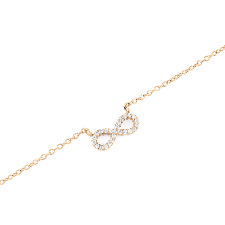 Mirelle Infinity Necklace Rose Gold