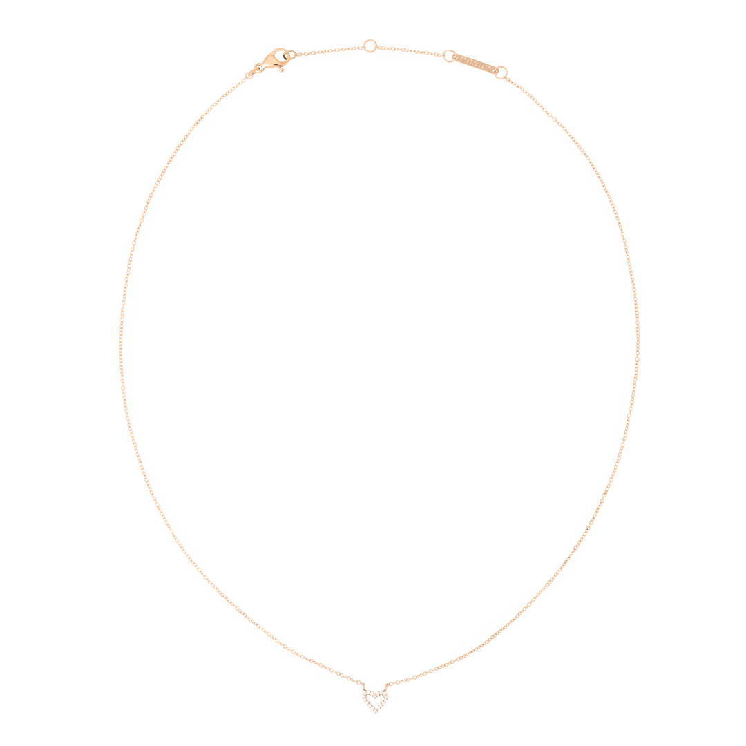 Mirelle Heart Necklace Rose Gold