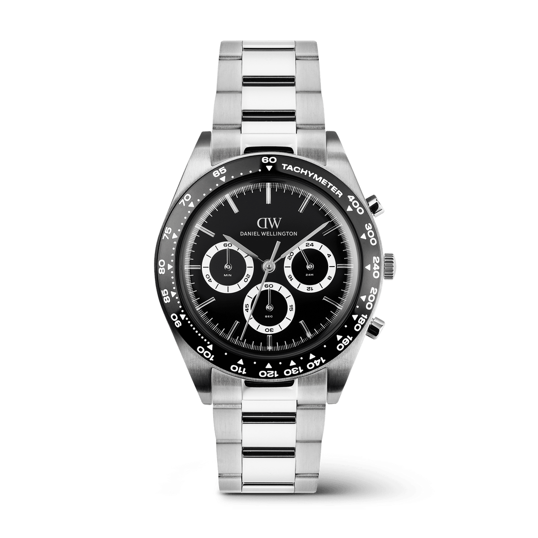 Daniel Wellington Iconic Tachymeter 3-Link Black Silver